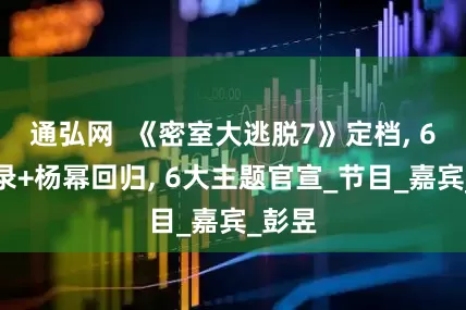 通弘网  《密室大逃脱7》定档, 6期已录+杨幂回归, 6大主题官宣_节目_嘉宾_彭昱