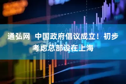 通弘网  中国政府倡议成立！初步考虑总部设在上海